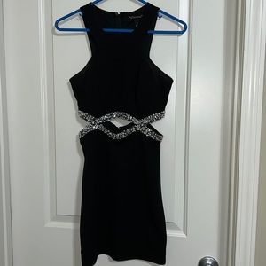 Black sparkle mini dress